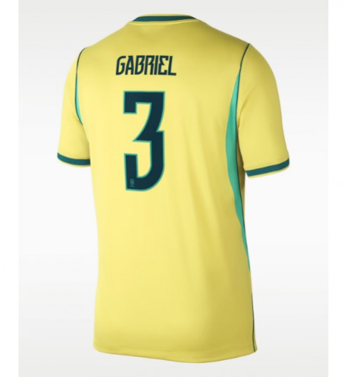 Brasilia Gabriel Magalhaes #3 Kotipaita MM-kisat 2026 Lyhythihainen Brasilia Gabriel Magalhaes #3 Kotipaita MM-kisat 2026 Lyhythihainen